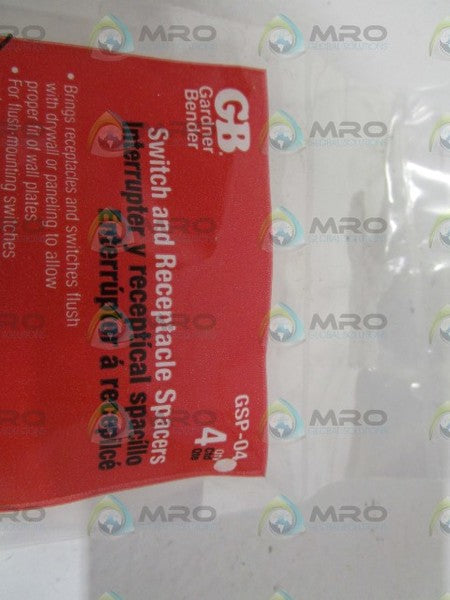 GARDNER BENDER GSP-04 SPACERS (PKG OF 4)  NSMP