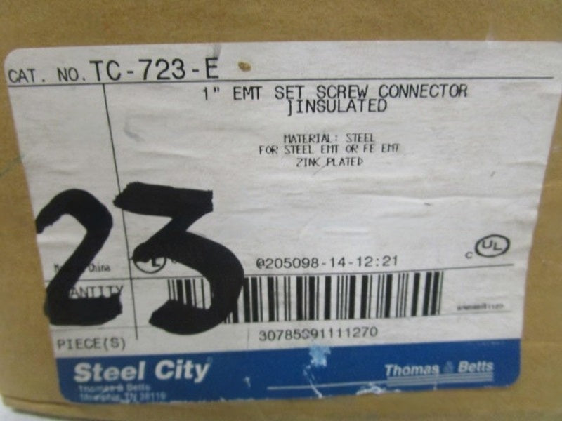 LOT OF 23 THOMAS & BETTS TC-723-E 1" SCREW CONNECTOR NSMP
