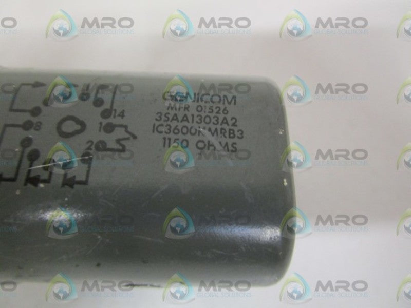 GENICOM IC3600KMRB3 RELAY 1150OHMS UNMP