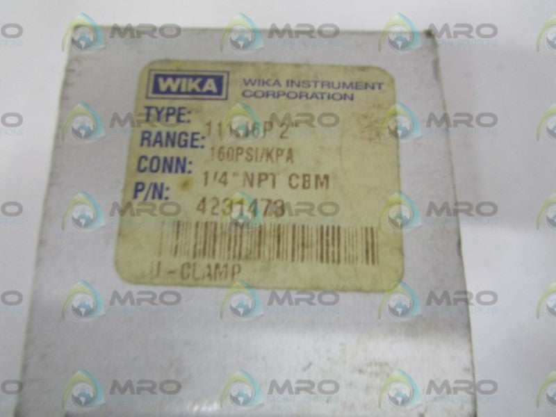 WIKA 4231473 GAUGE 111.16P 2" 160PSI NSMP