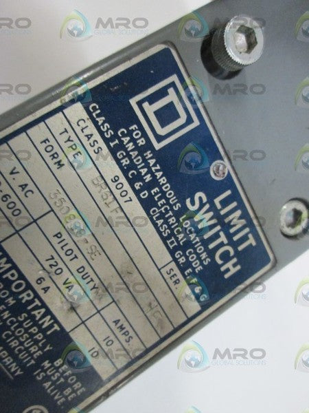 SQUARE D LIMIT SWITCH 9007-BR61F UNMP