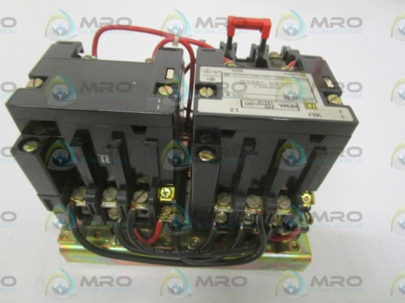 SQUARE D 8736SAO15S SER. B REVERSING CONTACTOR SIZE 00 UNMP