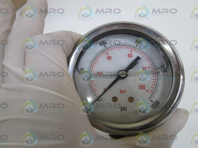 GAUGE 0-1500PSI UNMP