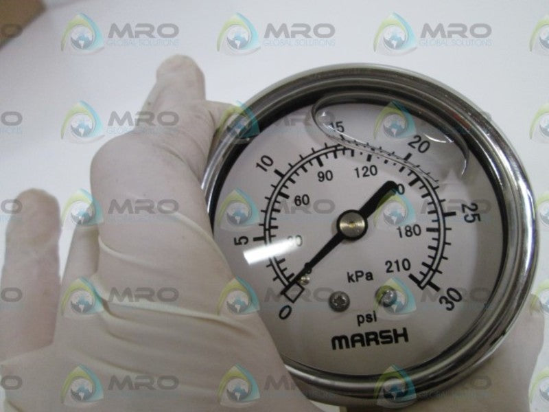 MARSH PRESSURE GAUGE 0-30 PSI NSNP