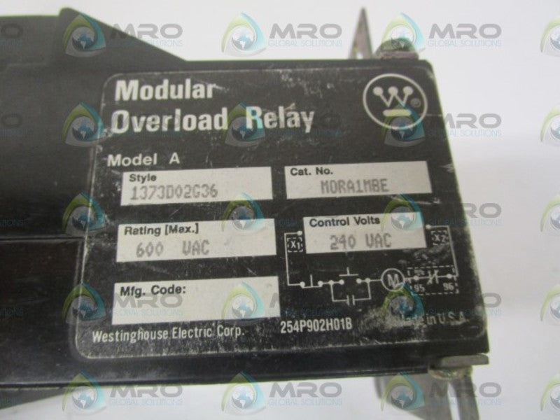 WESTINGHOUSE M0RA1MBE MODULAR OVERLOAD RELAY UNMP