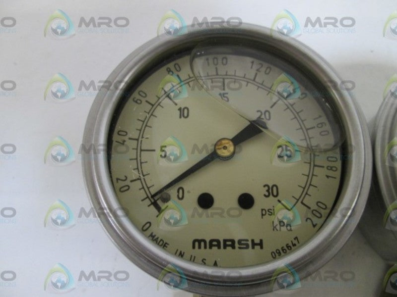LOT OF 2 MARSH PRESSURE GAUGE 0-30 PSI 096647 NSNP