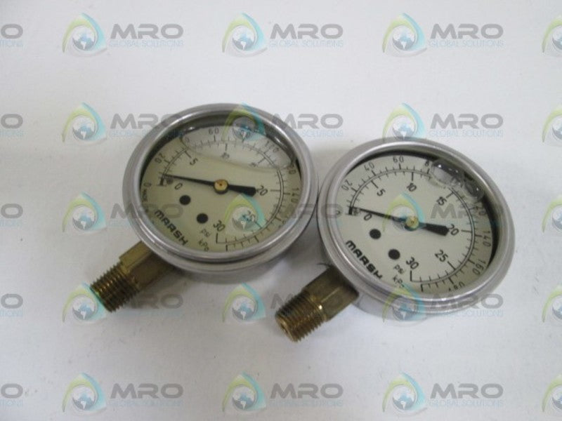LOT OF 2 MARSH PRESSURE GAUGE 0-30 PSI 096647 NSNP