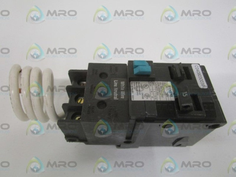 SIEMENS Q215AFCH CIRCUIT BREAKER 15-15AMPS (AS PICTURED) NSNP