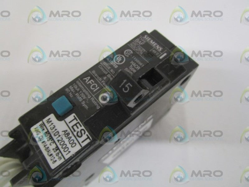 SIEMENS B115AF CIRCUIT BREAKER 15AMP NSNP