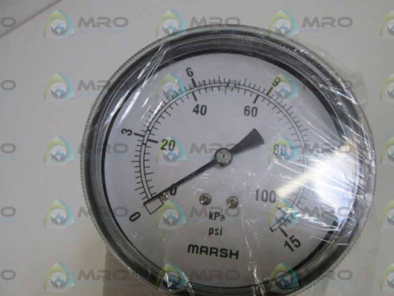LOT OF 2 MARSH PRESSURE GAUGE 0-15PSI J8640 NSMP