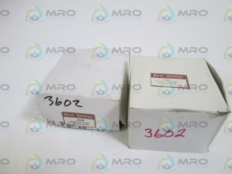 LOT OF 2 MARSH PRESSURE GAUGE 0-15PSI J8640 NSMP