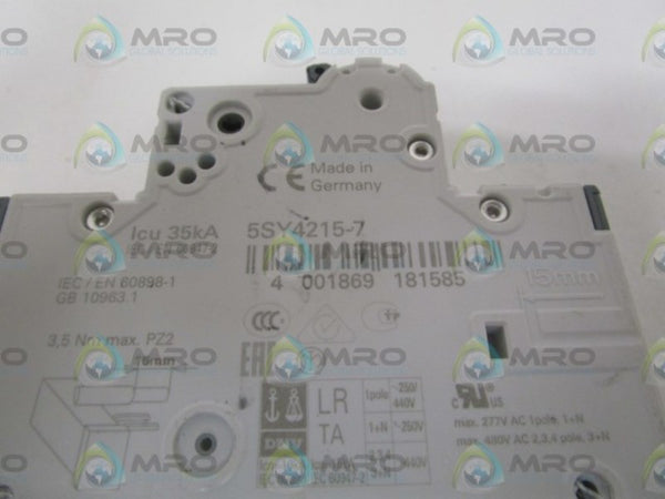 SIEMENS 5SY4215-7 CIRCUIT BREAKER NSNP
