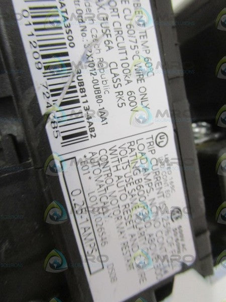 SIEMENS 14BU+32A W/ 3UB8113-4AB2 200/208V (AS PICTURED) NSNP