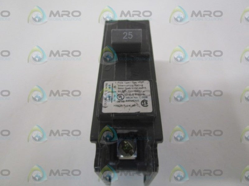 SIEMENS Q125HH CIRCUIT BREAKER 25A  NSNP