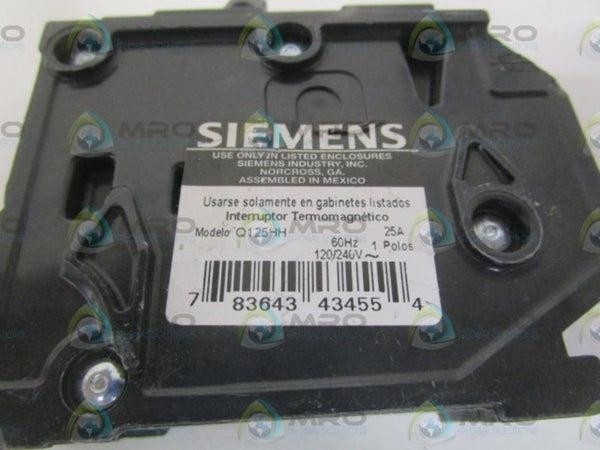 SIEMENS Q125HH CIRCUIT BREAKER 25A (AS PICTURED) NSNP