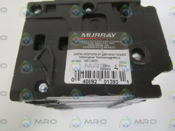 MURRAY MEQ9685 CIRCUIT BREAKER 200A (AS PICTURED) NSNP
