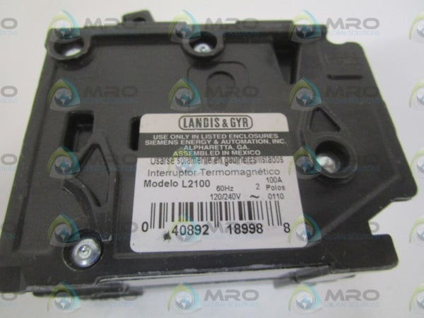 LANDIS & GYR L2100 CIRCUIT BREAKER 100A  NSNP