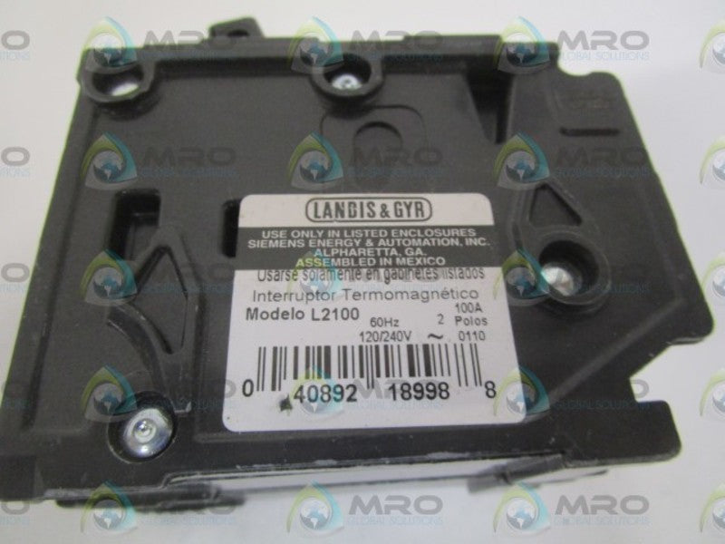LANDIS & GYR L2100 CIRCUIT BREAKER 100A  NSNP