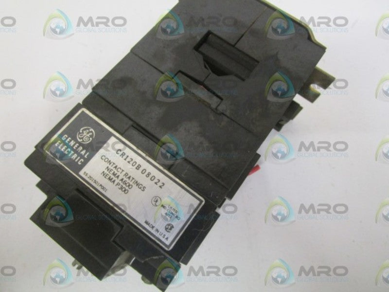 GENERAL ELECTRIC CR120B08022 RELAY (AS PICTURED) UNMP