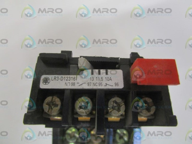 TELEMECANIQUE LR3-D12316 OVERLOAD RELAY 13-10A UNMP