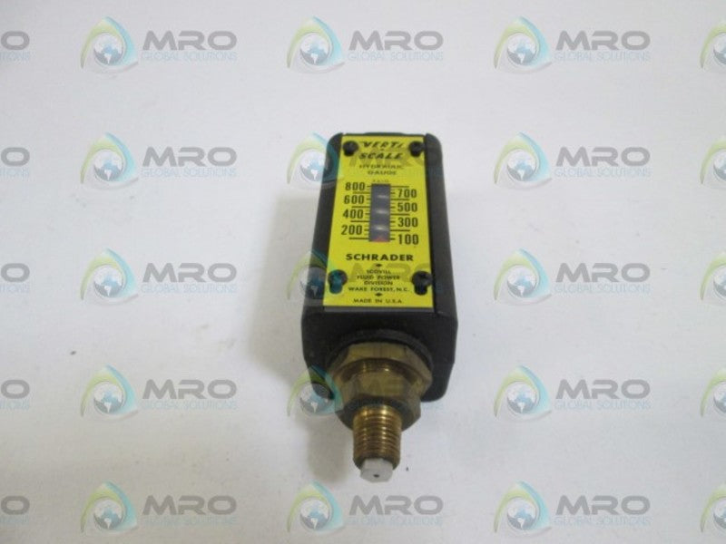 SCHRADER BELLOWS GAUGE 0/800 PSIG NSNP