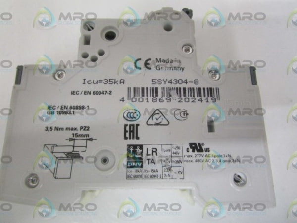 SIEMENS 5SY4304-8 CIRCUIT BREAKER 400V NSNP