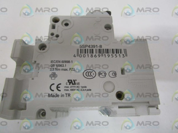 SIEMENS 5SP4391-8 CIRCUIT BREAKER 400V (CRACKED) NSNP