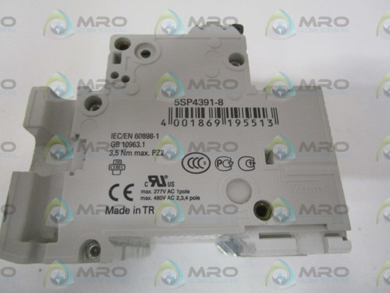 SIEMENS 5SP4391-8 CIRCUIT BREAKER 400V (CRACKED) NSNP