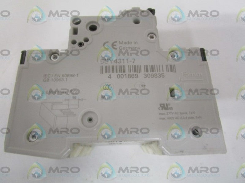 SIEMENS 5SY4311-7 CIRCUIT BREAKER 400V NSNP