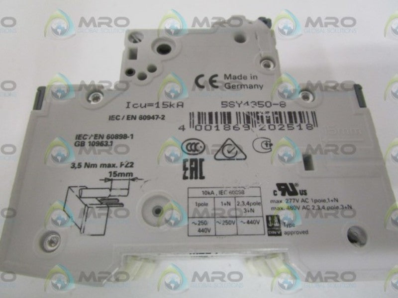SIEMENS 5SY4350-8 CIRCUIT BREAKER 400V *NEW NO BOX*