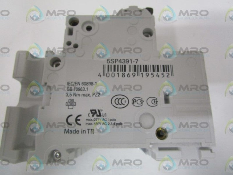 SIEMENS 5SP4391-7 CIRCUIT BREAKER 400V NSNP