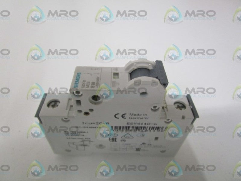 SIEMENS 5SY4110-6 CIRCUIT BREAKER 230/400V *NEW NO BOX*