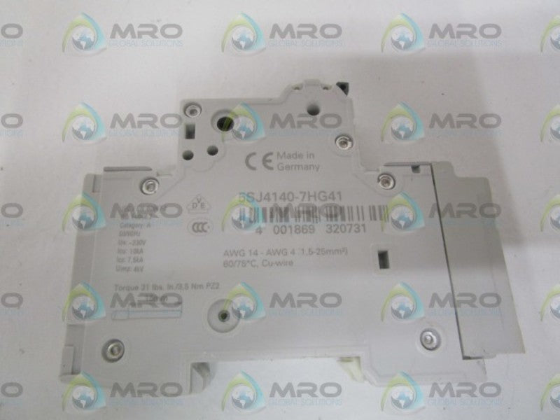 SIEMENS 5SJ4140-7HG41 CIRCUIT BREAKER 40A NSNP