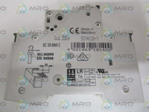 SIEMENS 5SY4120-7 CIRCUIT BREAKER 230/400V NSNP