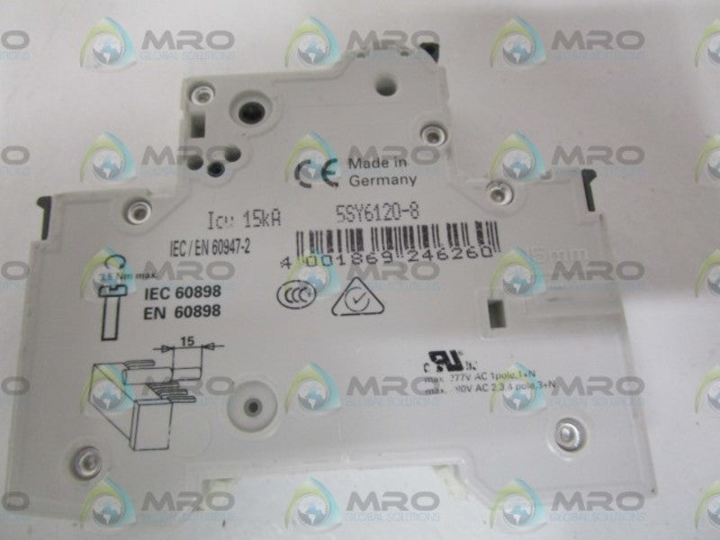 SIEMENS 5SY6120-8 CIRCUIT BREAKER 230/400V NSNP
