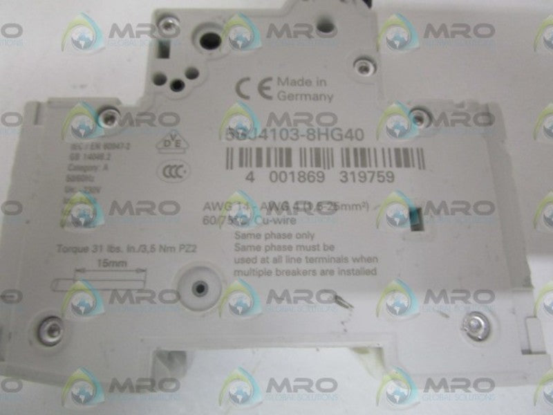 SIEMENS 5SJ4103-8HG40 CIRCUIT BREAKER 3A NSNP