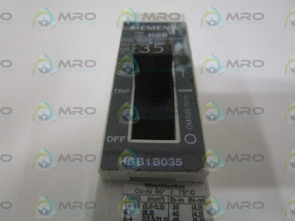 SIEMENS HGB1B035 CIRCUIT BREAKER 35A NSNP