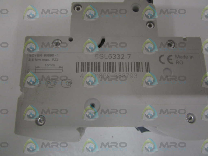 SIEMENS 5SL6332-7 CIRCUIT BREAKER 400V (CHIPPED) NSNP