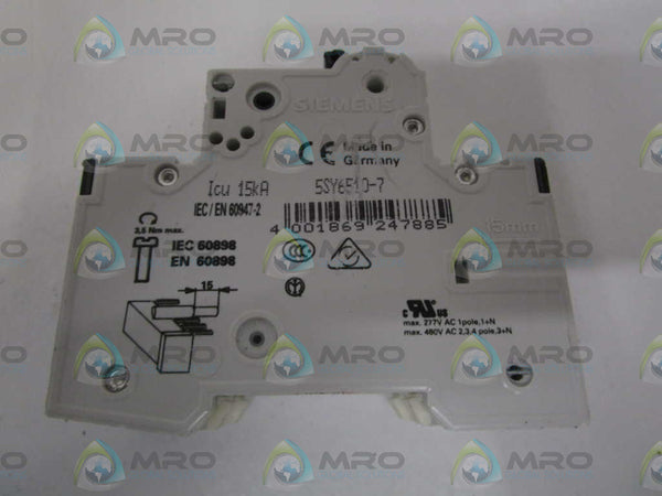 SIEMENS 5SY6510-7 CIRCUIT BREAKER 230V NSNP