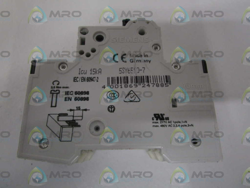 SIEMENS 5SY6510-7 CIRCUIT BREAKER 230V NSNP