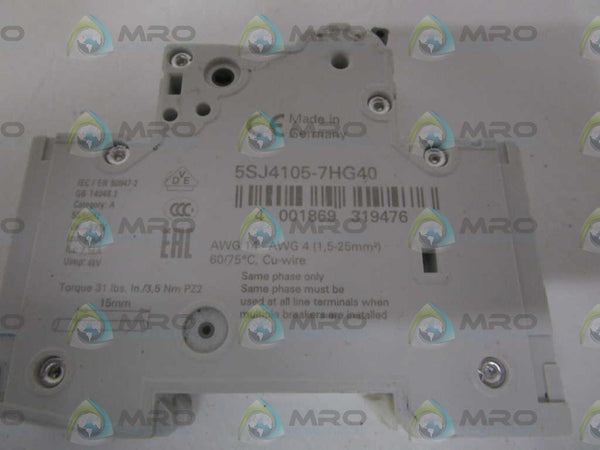 SIEMENS 5SJ4105-7HG40 CIRCUIT BREAKER 0.5A  NSNP