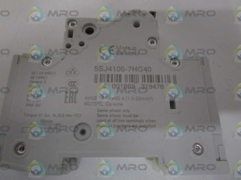 SIEMENS 5SJ4105-7HG40 CIRCUIT BREAKER 0.5A  NSNP