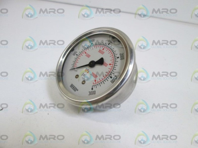 WIKA PRESSURE GAUGE 0-3,000 PSI UNMP