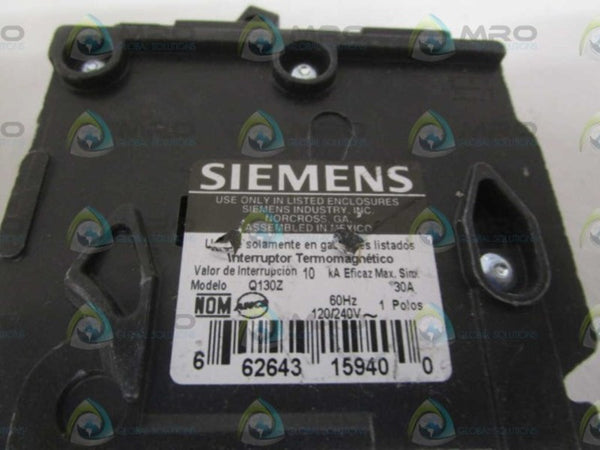 SIEMENS Q130Z CIRCUIT BREAKER 30A  NSNP
