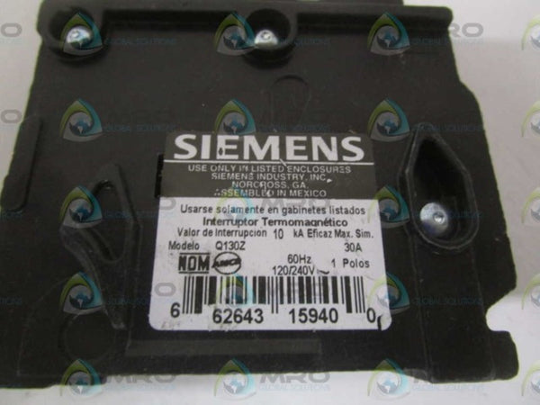 SIEMENS Q130Z CIRCUIT BREAKER 30A (CHIPPED)  NSNP