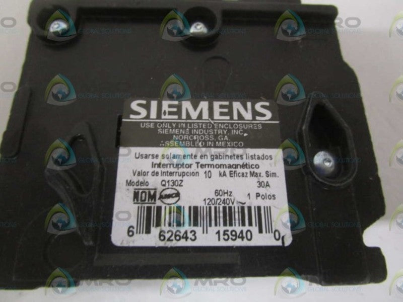 SIEMENS Q130Z CIRCUIT BREAKER 30A (CHIPPED)  NSNP