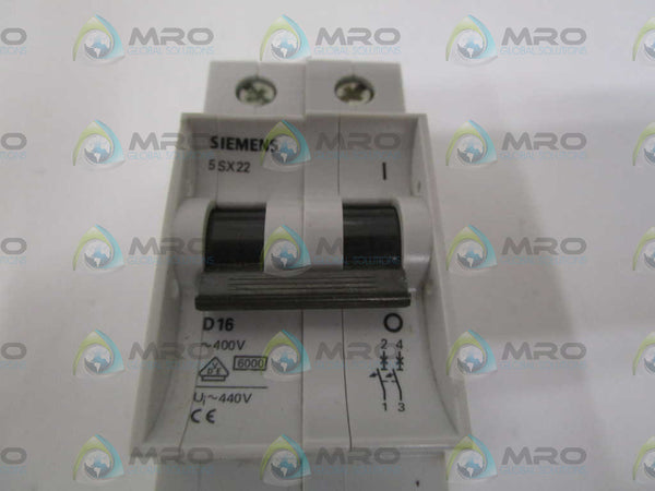 SIEMENS 5SX2216-8 CIRCUIT BREAKER 16A (CHIPPED) UNMP