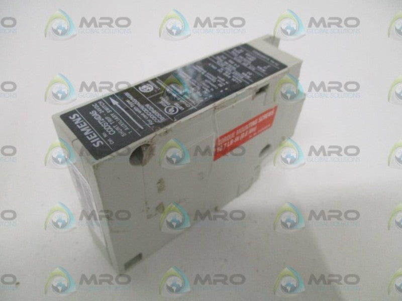 SIEMENS CQDST24DAS SHUNT TRIP 24VDC 1 AUXILIARY SWITCH (CRACKED) UNMP