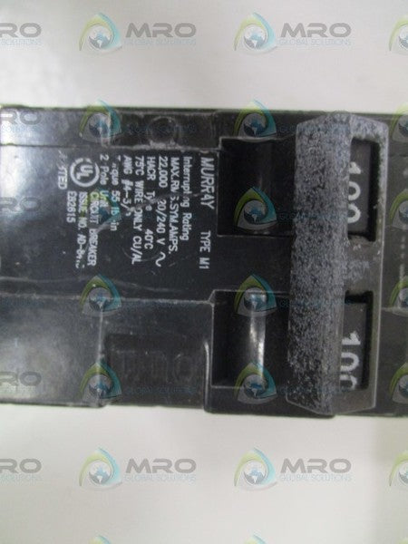 MURRAY M12100 CIRCUIT BREAKER 100A UNMP