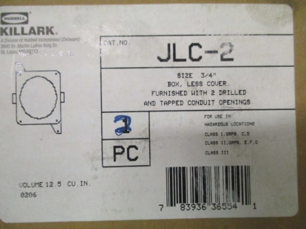 HUBBELL JLC-2 BOX 3/4" NSMP
